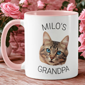 Grandpa Birthday Custom Cat Face Mug
