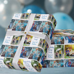Grandpa Birthday Custom Grandkids Photo Collage Wrapping Paper<br><div class="desc">This cute,  custom grandkids photo wrapping paper for a grandfather features a modern layout of 4 grandchildren photos on a white background with blue typography reading We Love You Grandpa. This beautiful grandchildren gift wrap features your own photograph collage surrounding your personalized message and names.</div>