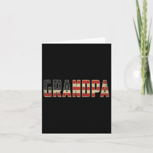 Grandpa Bold Patriotic American Flag Father’s Day  Card