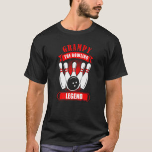 Grandpa Bowler Ten Pin GRAMPY Legend Bowling Premi T-Shirt