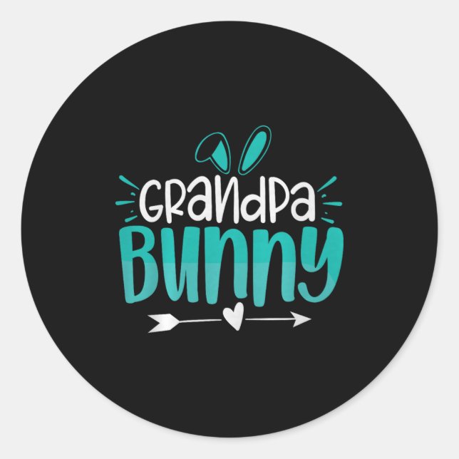 Grandpa Bunny Premium Tri-blend  Classic Round Sticker (Front)