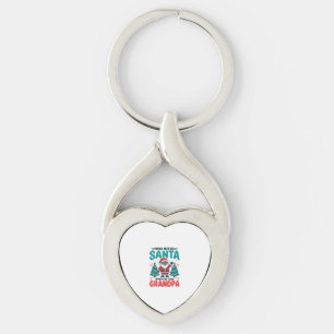 Grandpa Christmas Santa Family Keychain