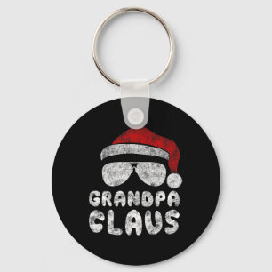 Grandpa Claus Christmas Lights Matching Family Xma Keychain