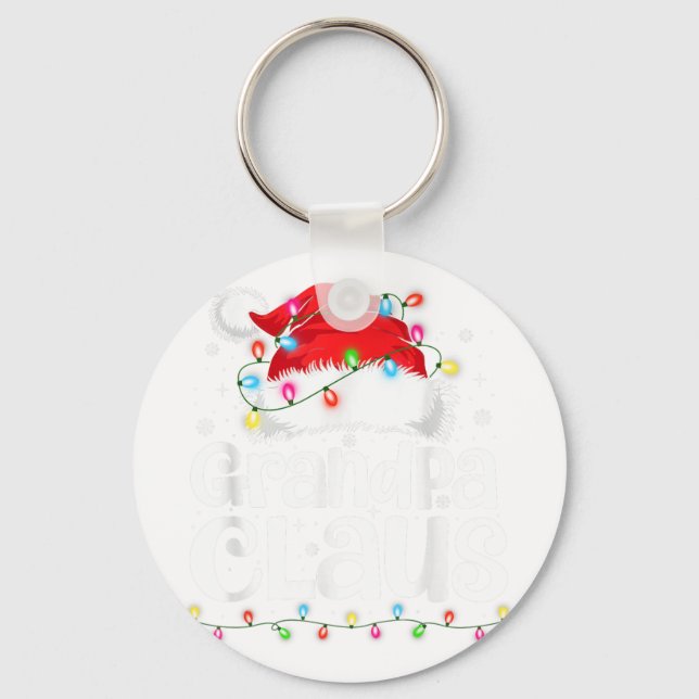 Grandpa Claus Matching Family Christmas Funny Xmas Keychain (Front)