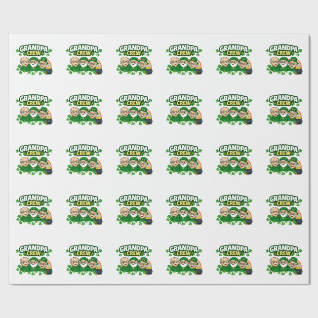 Grandpa Crew Wrapping Paper (Flat)