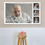 Grandpa Customized Photo Collage Banner<br><div class="desc">This modern Grandpa,  photo collage birthday banner is the perfect decor for your grandpa or grandmas birthday celebration,  featuring 4 of your favourite photographs,  and a modern banner template. All the font styles,  sizes and colours can be changed by clicking on the customize further link after personalizing.</div>
