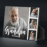 Grandpa Customized Photo Collage Plaque<br><div class="desc">This modern Grandpa, photo collage plaque is the perfect gift for your grandpa or grandma, featuring 4 of your favourite photographs, the text GRANDPA in a fun script font, and then personalize with your names. Fantastic as a christmas, birthday or gift for any other special occassion, the font style, size...</div>