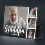 Grandpa Customized Photo Collage Plaque<br><div class="desc">This modern Grandpa, photo collage plaque is the perfect gift for your grandpa or grandma, featuring 4 of your favourite photographs, the text GRANDPA in a fun script font, and then personalize with your names. Fantastic as a christmas, birthday or gift for any other special occassion, the font style, size...</div>