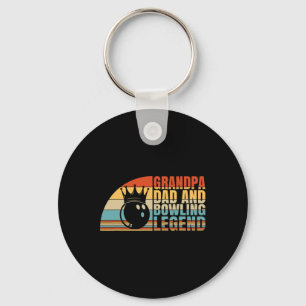 Grandpa Dad And Bowling Legend Keychain