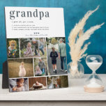Grandpa Definition | 8 Photo Personalized Plaque<br><div class="desc">Modern 8 photo collage plaque. Featuring a sweet definition of what a Grandpa is with room for custom message, names and/or year. These are Father’s Day gifts that are perfect for any dad. A gift that he will treasure for a lifetime! Can be customized for any moniker - papa, pépé,...</div>