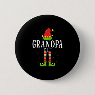 Grandpa elf christmas matching xmas pajama 2 inch round button