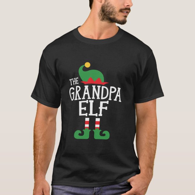 Grandpa Elf Family Christmas Matching Top (Front)