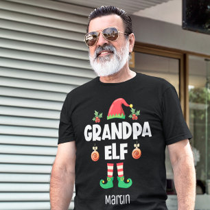 Grandpa elf family matching christmas outfit funny T-Shirt