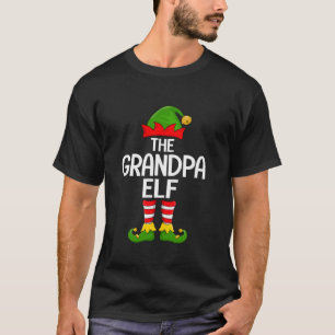 Grandpa Elf Xmas Matching Family Elf Squad Christm T-Shirt