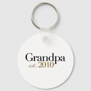 Grandpa Est 2010 Keychain