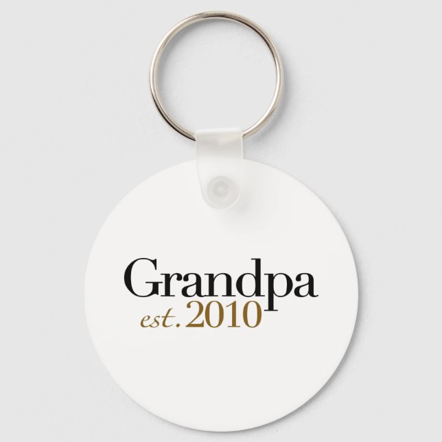 Grandpa Est 2010 Keychain (Front)