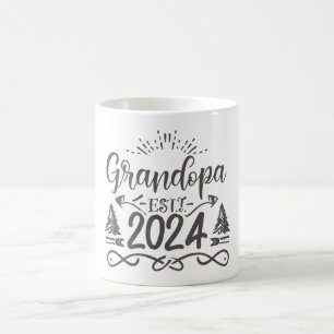 grandpa est 2024, Promoted To Grandpa Est. 2024 Coffee Mug