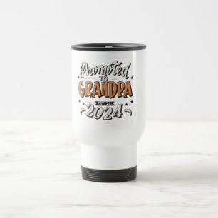 grandpa est 2024, Promoted To Grandpa Est. 2024 Travel Mug