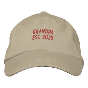 Grandpa Est. 2025 Embroidered Baseball Cap
