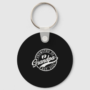 Grandpa Est 2026 Announcement Promoted To Grandpa Keychain