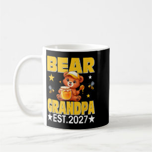 Grandpa Est 2027 Floral Bow Tie Mothers Day Bear Coffee Mug
