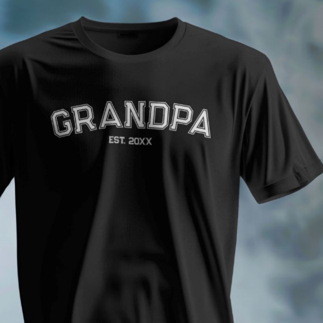 Grandpa Est. Custom Year Gift For Grandpa  T-Shirt (Creator Uploaded)