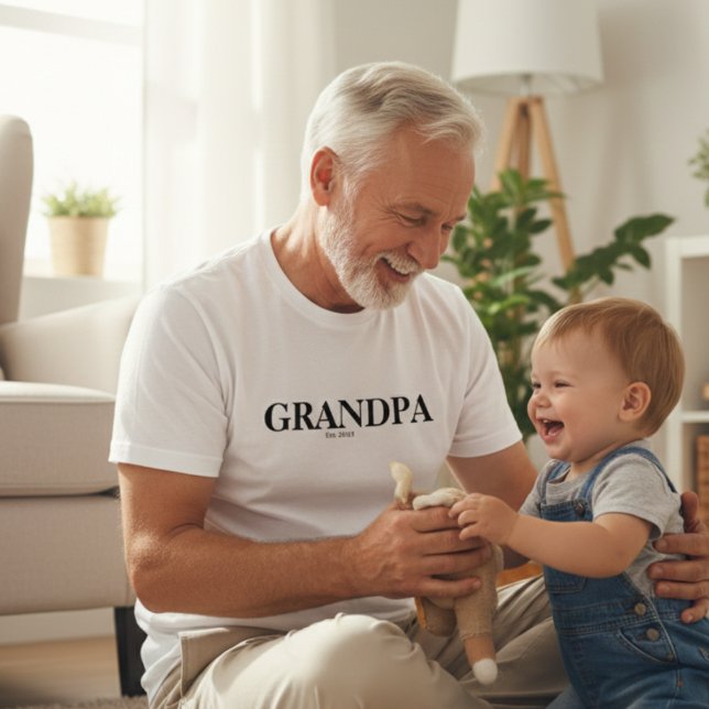 Grandpa Est Modern T-Shirt (Creator Uploaded)