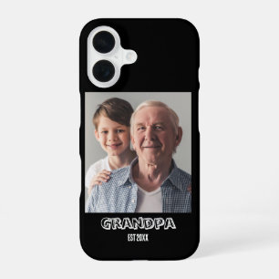 Grandpa Est Photo Gift New Grandfather Keepsake iPhone 16 Case