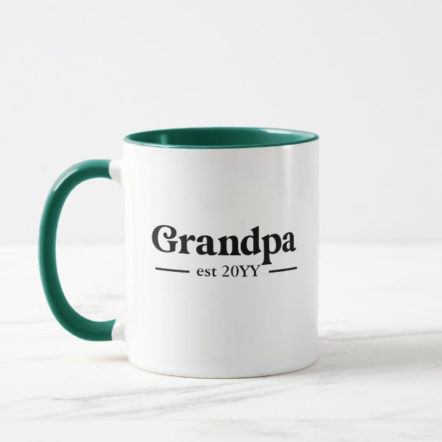 Grandpa established Custom Grandpa Mug (Left)