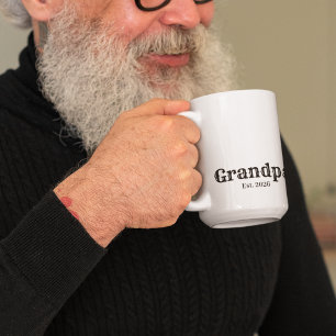 Grandpa established est. custom year coffee mug