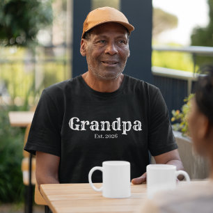 Grandpa established est. custom year T-Shirt