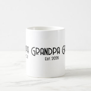 Grandpa Established est. year grunge text Coffee Mug