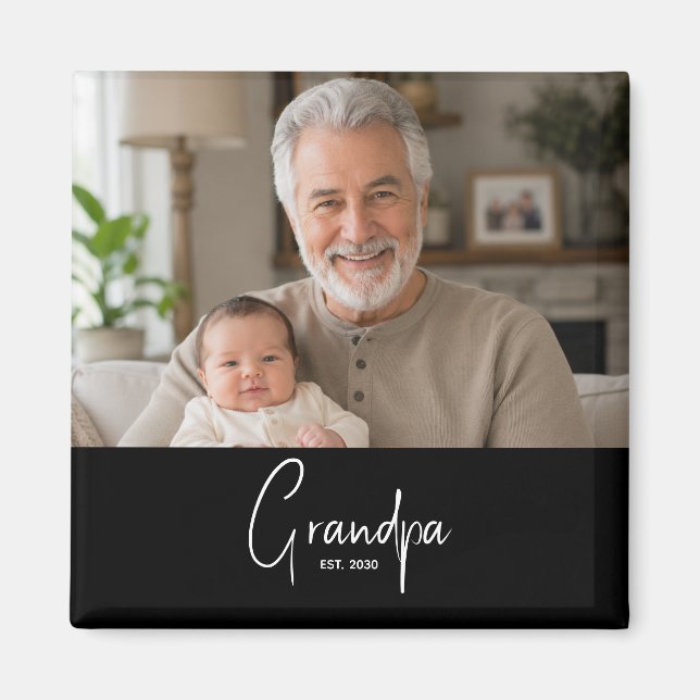 Grandpa Established Gift  Magnet (Front)