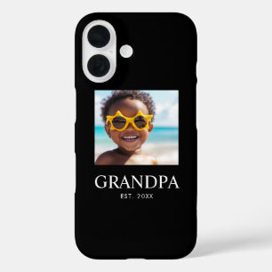 Grandpa Established Modern Black 2 Photo iPhone 16 Case
