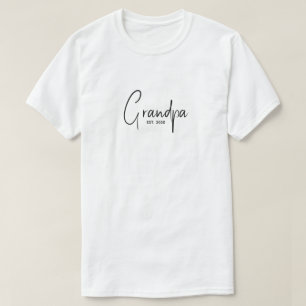 Grandpa Established New Grandpa Gift  T-Shirt