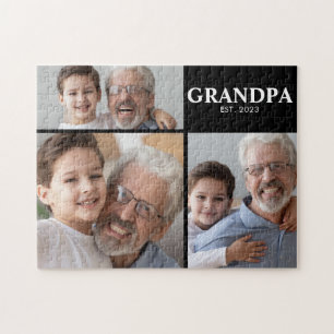 Grandpa Established Photo Grandparents Day Jigsaw Puzzle