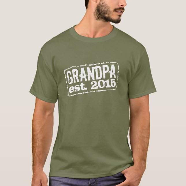 Grandpa established t shirts | Customizable year (Front)