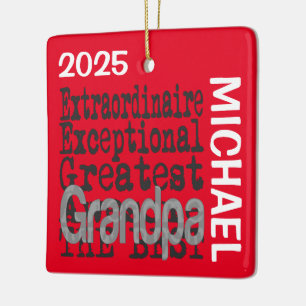 Grandpa Extraordinaire CUSTOM Ceramic Ornament