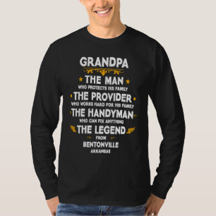 Grandpa family Quote USA City Bentonville Arkansas T-Shirt
