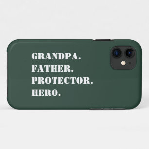Grandpa Father Protector Hero Text Father's Day iPhone 11 Case