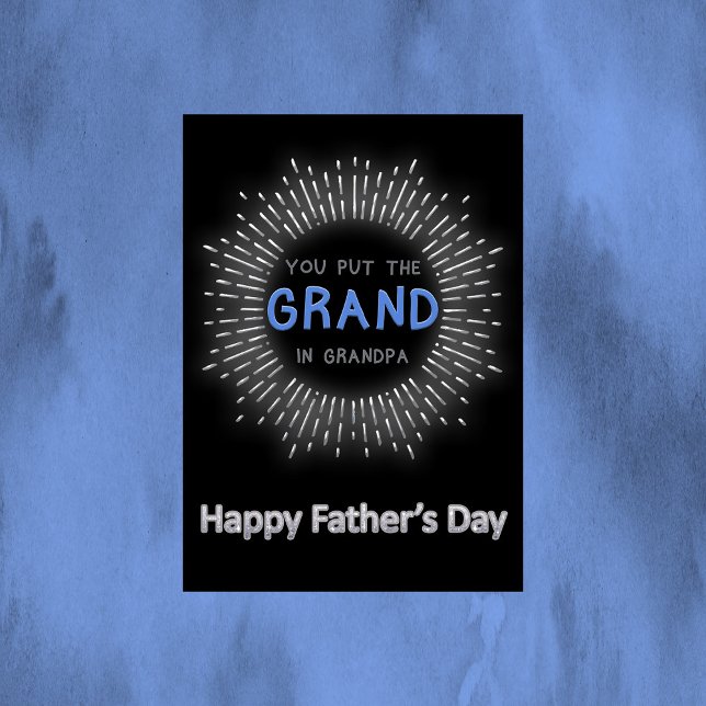 Grandpa Father's Day Flat Holiday Card (Creator Uploaded)