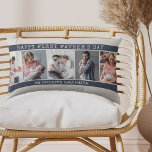 Grandpa First Fathers Day - 5 Photo Collage Custom Lumbar Pillow<br><div class="desc">First Father's Day pillow for grandpa - create your own photo pillow using 5 of your favourite photos with your baby. The template is set up for you to edit as much of the wording as you wish - which currently reads "happy first father's day as [name's] grandpa". The design...</div>