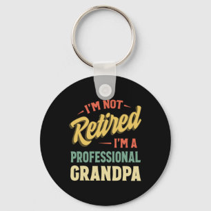 Grandpa For Men Funny Fathers Day Retired Grandpa  Keychain