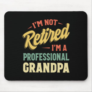 Grandpa For Men Funny Fathers Day Retired Grandpa Mouse Pad