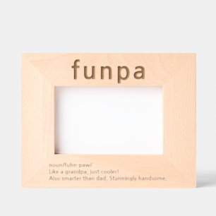 Grandpa Funny Definition Etched Picture Frame