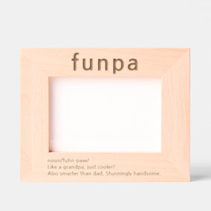 Grandpa Funny Definition Etched Picture Frame