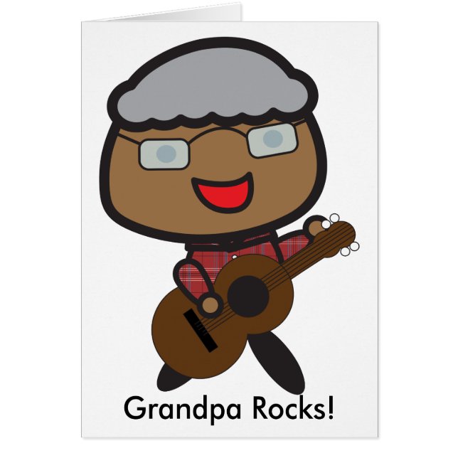 Grandpa Funny Guitar Black Personalized (Front)