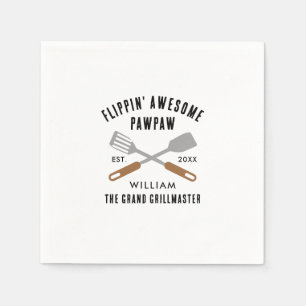 Grandpa Gag Flippin Awesome Pawpaw Custom Paper Napkin