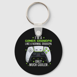 Grandpa Gaming Gaming Shirt Funny Video Game Gamer Keychain