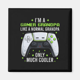 Grandpa Gaming Gaming Shirt Funny Video Game Gamer Magnet